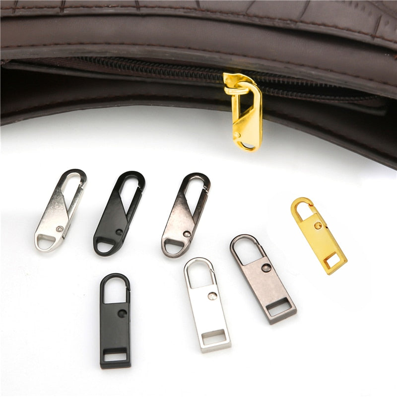 2pcs Fashion Metal zipper repair kits Zippers lightning zippers puller for Zipper Slider DIY Sewing Craft sewing Kits Metal Zip