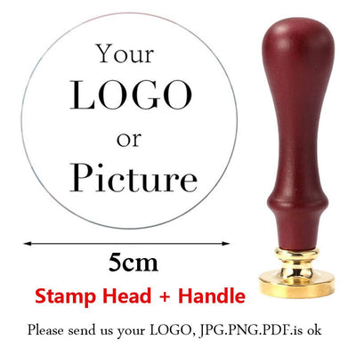 Custom Seal Wax Seal Stamp Customized with Own Logo Wedding Invitation Birthday Gift Stamp Replaceable Handle Stamp Crafts Seal