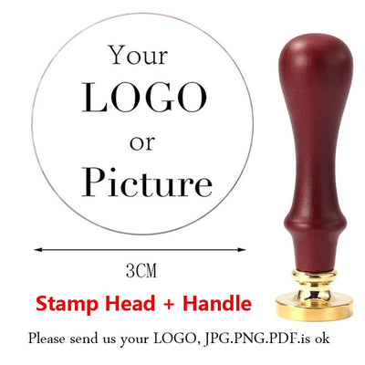 Custom Seal Wax Seal Stamp Customized with Own Logo Wedding Invitation Birthday Gift Stamp Replaceable Handle Stamp Crafts Seal