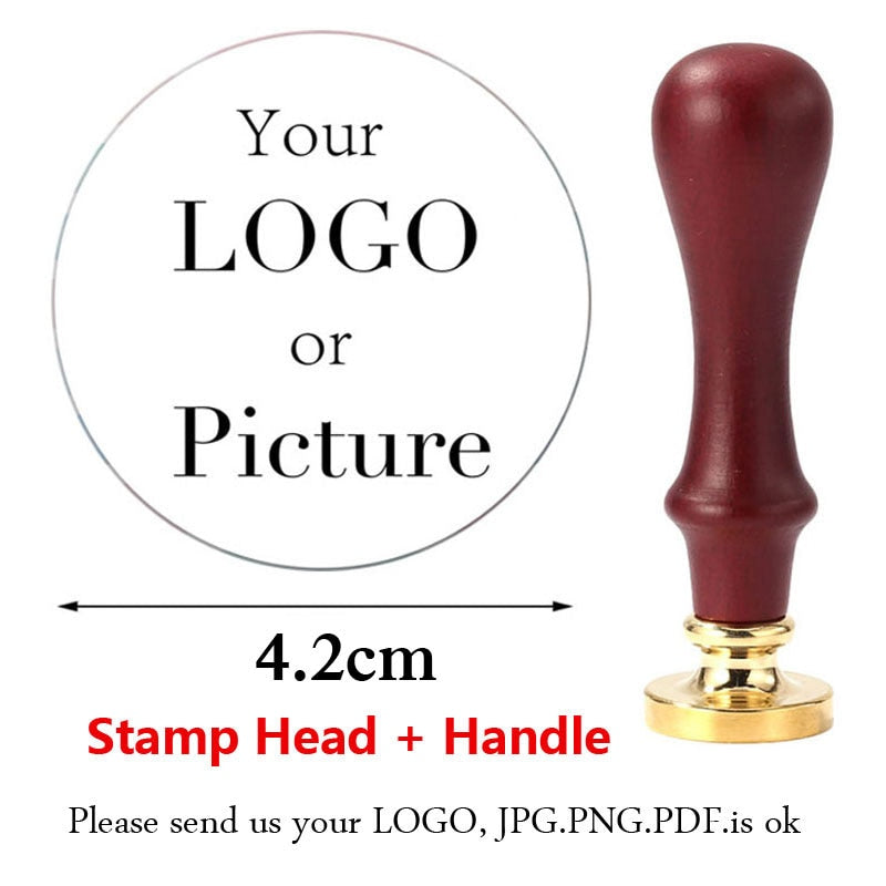 Custom Seal Wax Seal Stamp Customized with Own Logo Wedding Invitation Birthday Gift Stamp Replaceable Handle Stamp Crafts Seal