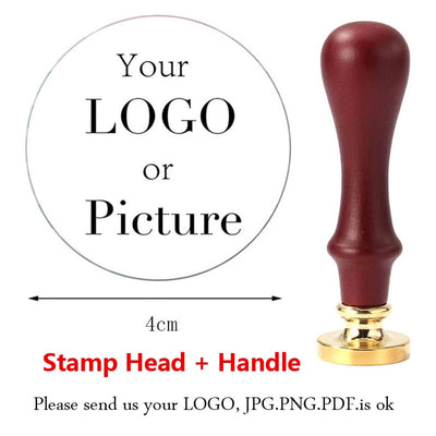 Custom Seal Wax Seal Stamp Customized with Own Logo Wedding Invitation Birthday Gift Stamp Replaceable Handle Stamp Crafts Seal