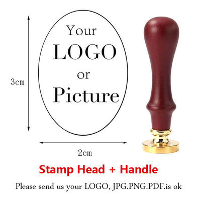 Custom Seal Wax Seal Stamp Customized with Own Logo Wedding Invitation Birthday Gift Stamp Replaceable Handle Stamp Crafts Seal