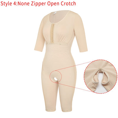 Women Powernet Full Body Shaper Post-Surgery BodySuit Waist Trainer Corset Slimming Thigh Shapewear Tummy Control Arm shaper