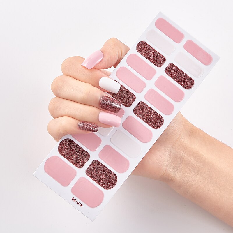 22 Tips/Sheet Snowflate Striped Manicure Creative Women Salon Nail Wraps DIY Nail Sticker set Sticker for Nails Art Christmas