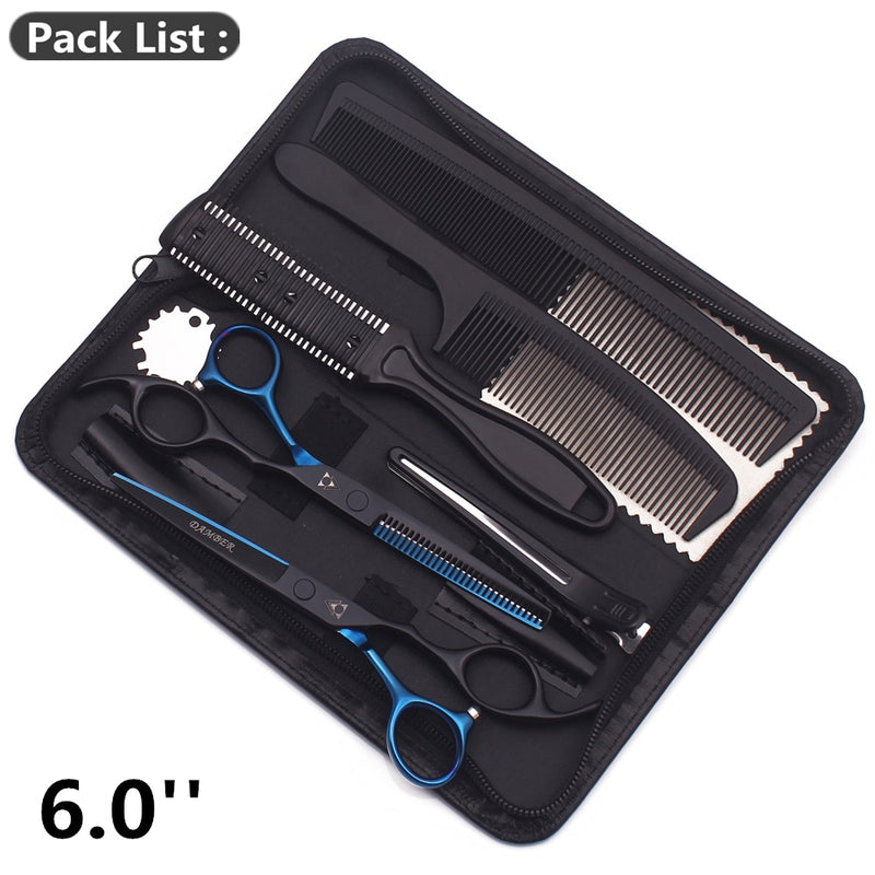 Hair Scissors 5.5 6.0 Professional Hairdressing Scissors Thinning Barber Scissor Set Hair Cutting Scissors 440C Japan Steel 888