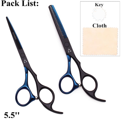 Hair Scissors 5.5 6.0 Professional Hairdressing Scissors Thinning Barber Scissor Set Hair Cutting Scissors 440C Japan Steel 888#