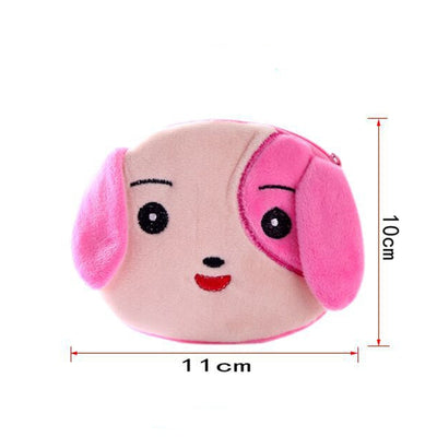 FUDEAM Soft Plush Panda Dog Rabbit Monkey Cartoon Women Coin Purse Mini Cute Zipper Girls Coin Wallet USB Cable Bag Key Wallets