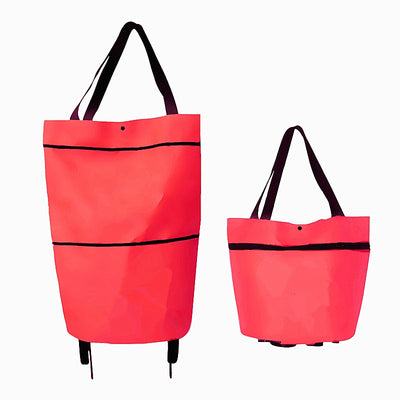 Folding Shopping Pull Cart Trolley Bag With Wheels Foldable Shopping Bags  Reusable Grocery Bags Food Organizer Vegetables Bag