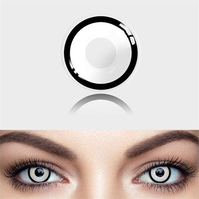 UYAAI 2pcs Halloween Colorful Contact Lenses Anime Cosplay Eye Lenses multicolored lenses Lenses White Black Red Lenses