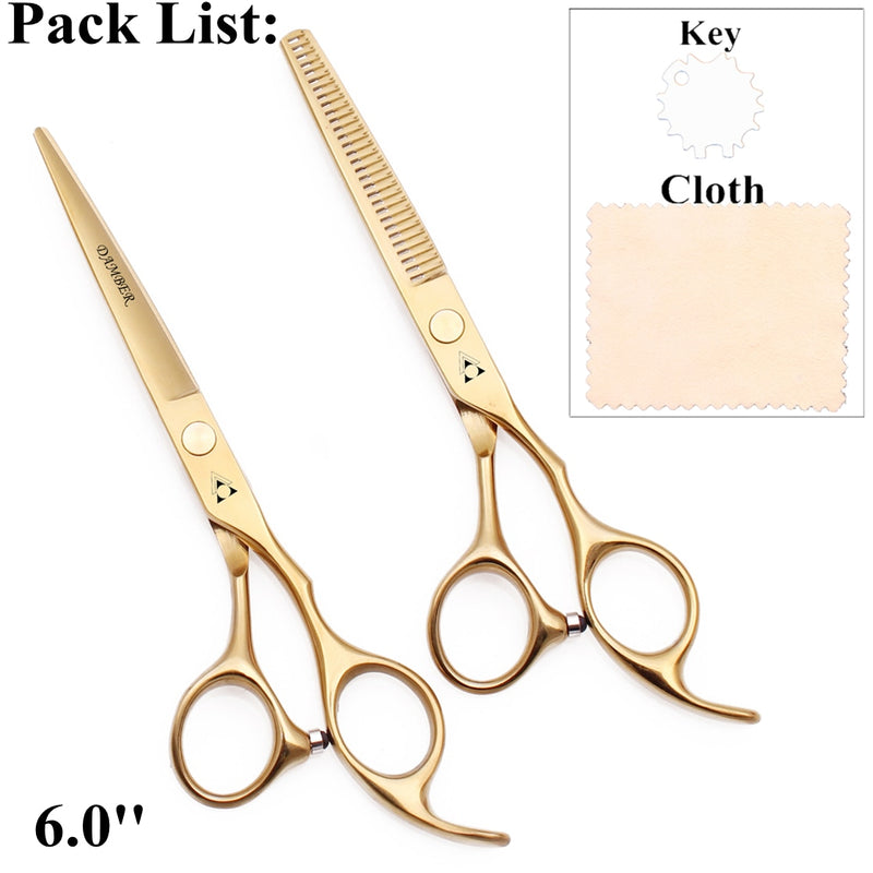 Hair Scissors 5.5 6.0 Professional Hairdressing Scissors Thinning Barber Scissor Set Hair Cutting Scissors 440C Japan Steel 888