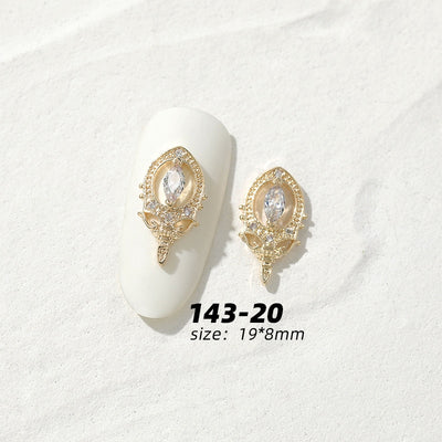 2pc quality luxury Zircon crystal rhinestones for nail alloy gold Nail Art decorations fashion chains tassel jewelry ornaments