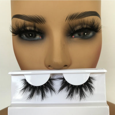 Sleek Chic Fluffy False Eyelashes 25mm Mink Lashes Wholesale Long Full Strip Lashes Vendors Mink Eyelashes Extension Bulk 1 Pair