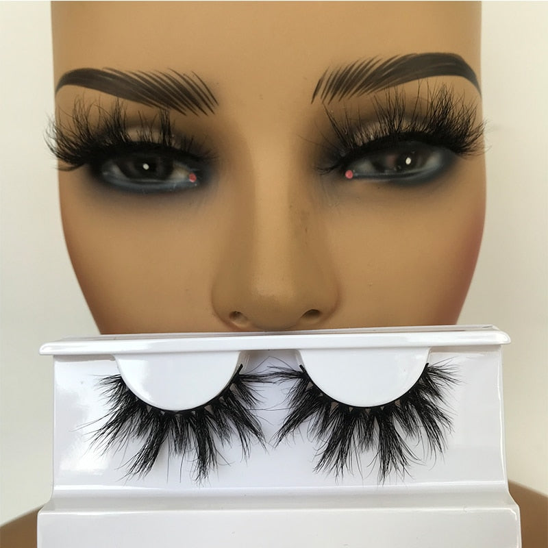 Sleek Chic Fluffy False Eyelashes 25mm Mink Lashes Wholesale Long Full Strip Lashes Vendors Mink Eyelashes Extension Bulk 1 Pair