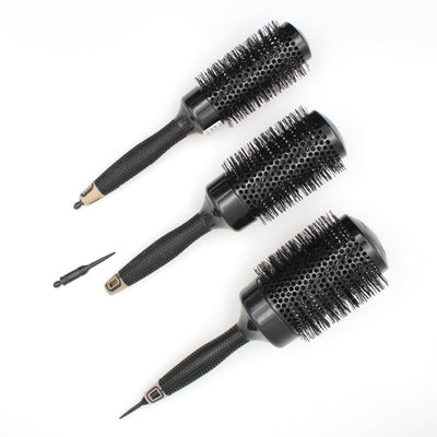 Professional Anti-static hair comb High Temperature aluminum Iron Round Comb 6 Size Hair Tools Hair Brush