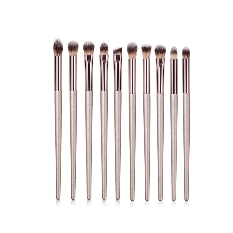 4/10pcs Champagne makeup brushes set for cosmetic foundation powder blush eyeshadow kabuki blending make up brush beauty tool