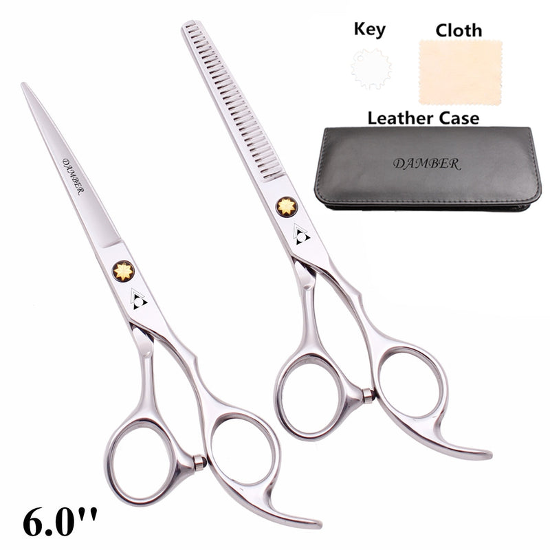 Hair Scissors 5.5 6.0 Professional Hairdressing Scissors Thinning Barber Scissor Set Hair Cutting Scissors 440C Japan Steel 888