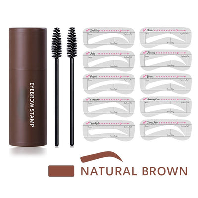 Brow Stamp Shaping Kit Eyebrow Stamp Waterproof Long Lasting Natural Shape Browstamp Contouring Stick Makeup Set