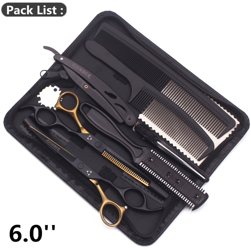 Hair Scissors 5.5 6.0 Professional Hairdressing Scissors Thinning Barber Scissor Set Hair Cutting Scissors 440C Japan Steel 888