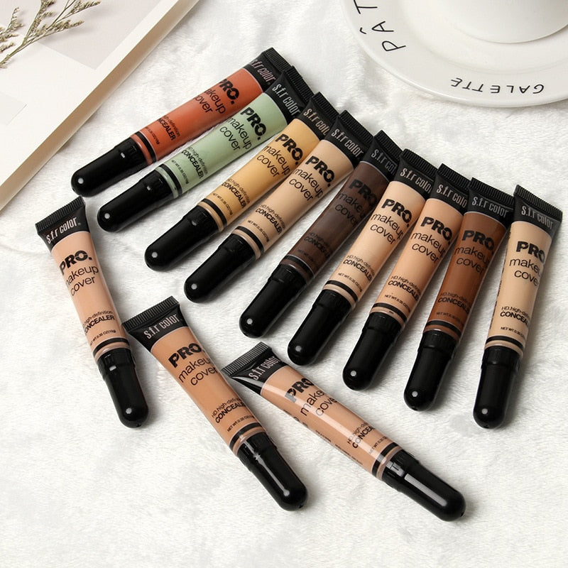 12 color hose concealer concealer nourishing makeup foundation liquid covering black rim of the eye pock scar backing cream