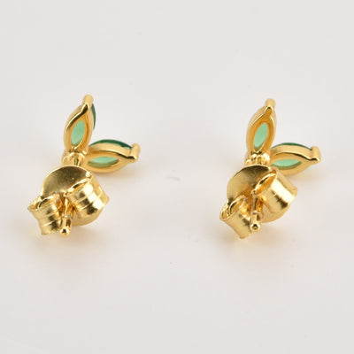 ANDYWEN 925 Sterling Silver Turquoises Green Stud Earring Piercing Ohrringe Pendiente Luxury Women Jewelry Fashion Party