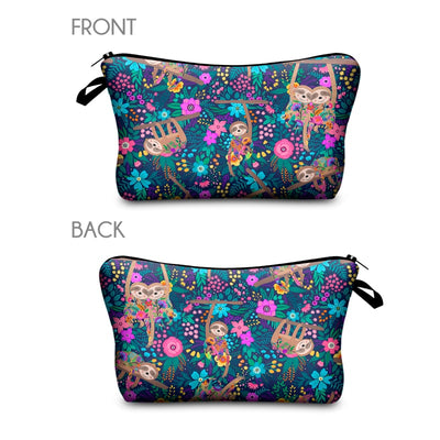 Jomtokoy Women Cosmetic Bag Sloth pattern Digital Printing Toiletry bag For Travel organizer Makeup Bag hzb1010