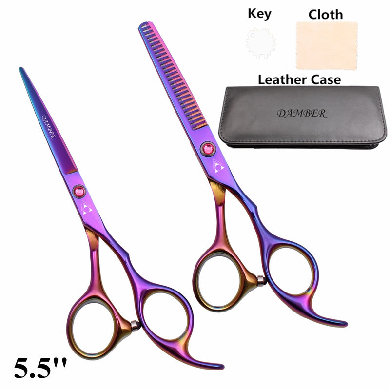 Hair Scissors 5.5 6.0 Professional Hairdressing Scissors Thinning Barber Scissor Set Hair Cutting Scissors 440C Japan Steel 888