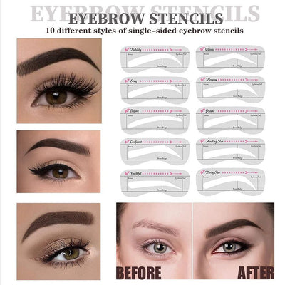 Brow Stamp Shaping Kit Eyebrow Stamp Waterproof Long Lasting Natural Shape Browstamp Contouring Stick Makeup Set