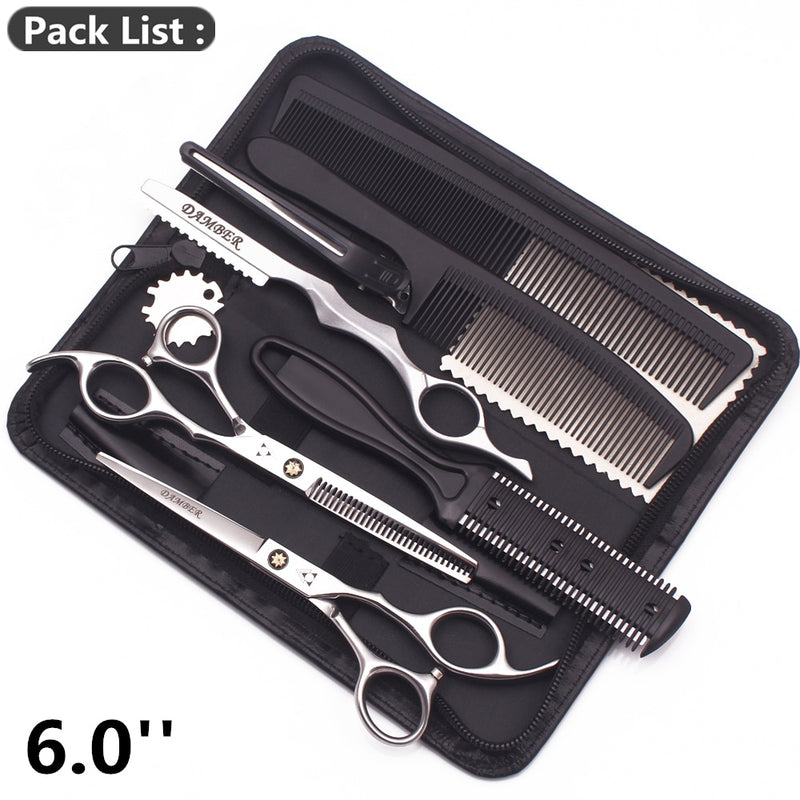 Hair Scissors 5.5 6.0 Professional Hairdressing Scissors Thinning Barber Scissor Set Hair Cutting Scissors 440C Japan Steel 888