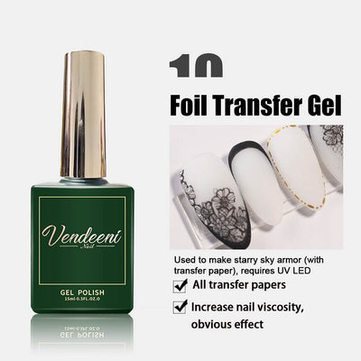 Vendeeni Nail Art Functional Gel Top Base Coat Tempering Matte Top Coat Reinforcing Gel Blossom Gel Foil Transfer Gel 15ml