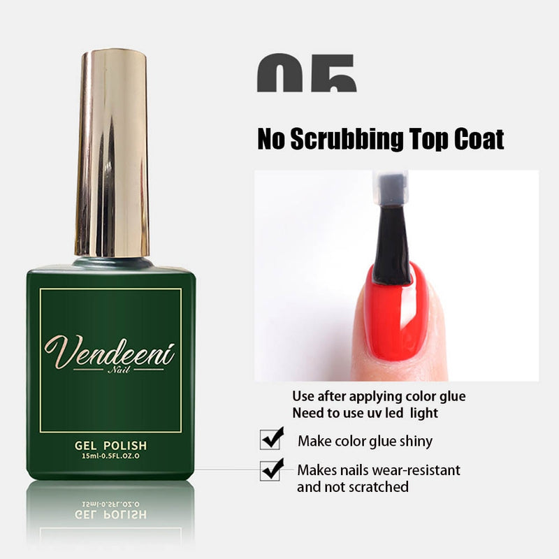 Vendeeni Nail Art Functional Gel Top Base Coat Tempering Matte Top Coat Reinforcing Gel Blossom Gel Foil Transfer Gel 15ml