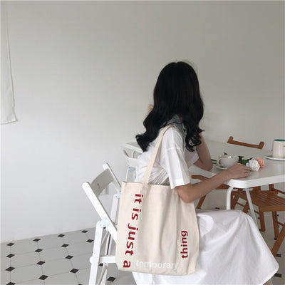 1Pc Women Canvas Shoulder Bag Alice In Wonderland Shopping Bags Students Book Bag Cotton Cloth Handbags Tote For Girls New 2023