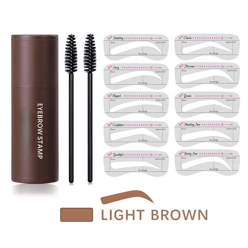 Brow Stamp Shaping Kit Eyebrow Stamp Waterproof Long Lasting Natural Shape Browstamp Contouring Stick Makeup Set