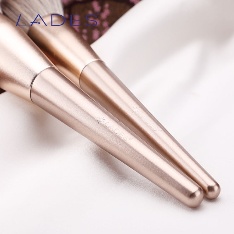 LADES 14PCS Makeup Brushes Set Foundation Blusher Powder Brush Eyeshadow Blending Make up Kits Cosmetic Tools Gold with Pouch