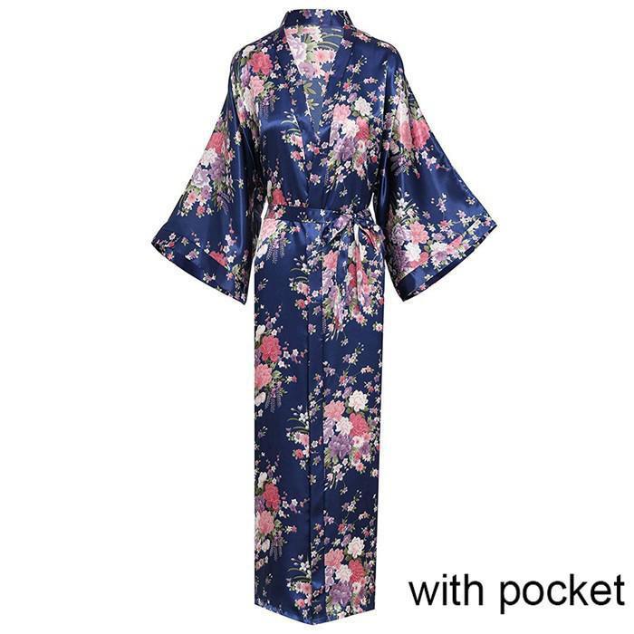 Exquisite Print Flower Women Wedding Robe Kimono Robe Gown Casual Intimate Soft Satin Sleepwear Elegant Burgundy Nightgown 6XL