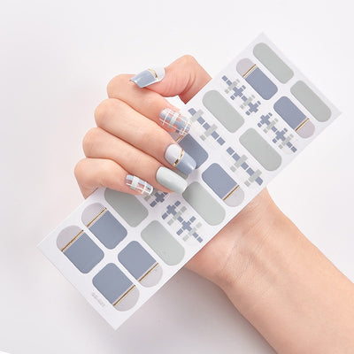 22 Tips/Sheet Snowflate Striped Manicure Creative Women Salon Nail Wraps DIY Nail Sticker set Sticker for Nails Art Christmas