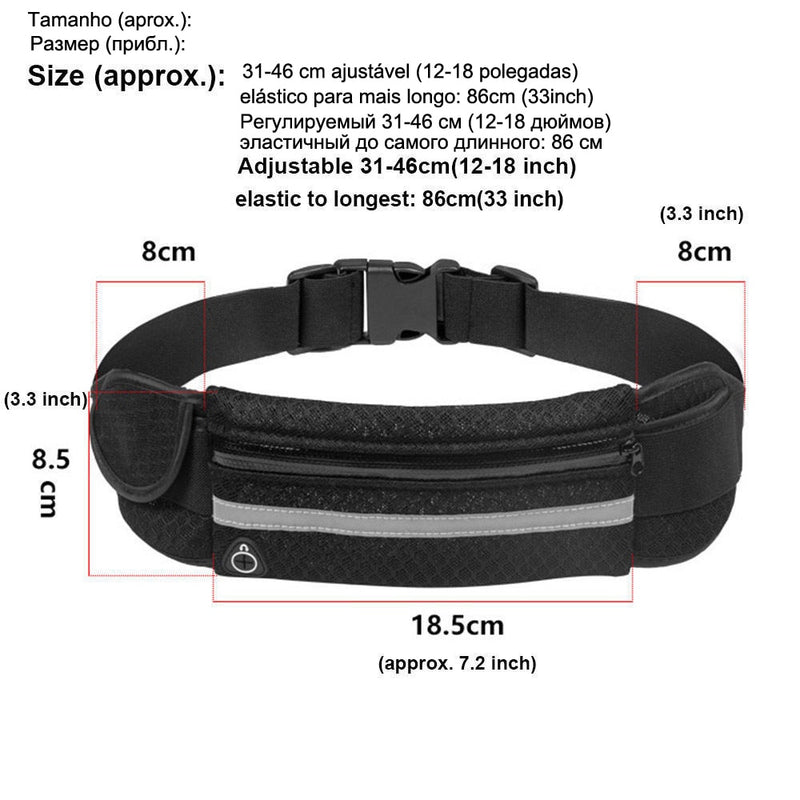 Sport Running Waterproof Fanny Pack Waist Belt Belly Bum Hip For Men Women Bag Male Female Handbag Kangaroo Banano Phone Banana