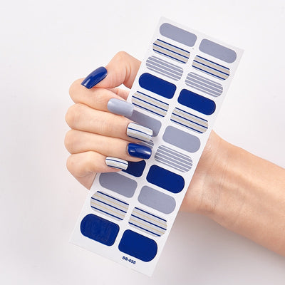 22 Tips/Sheet Snowflate Striped Manicure Creative Women Salon Nail Wraps DIY Nail Sticker set Sticker for Nails Art Christmas