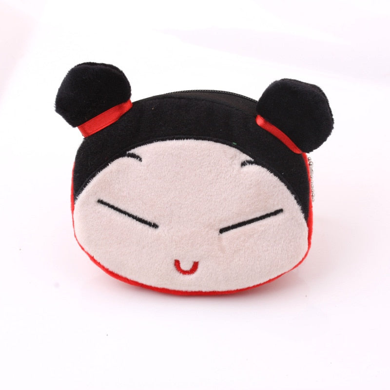 FUDEAM Soft Plush Panda Dog Rabbit Monkey Cartoon Women Coin Purse Mini Cute Zipper Girls Coin Wallet USB Cable Bag Key Wallets