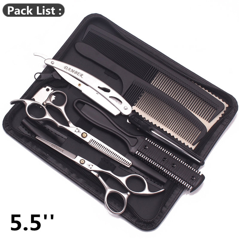 Hair Scissors 5.5 6.0 Professional Hairdressing Scissors Thinning Barber Scissor Set Hair Cutting Scissors 440C Japan Steel 888