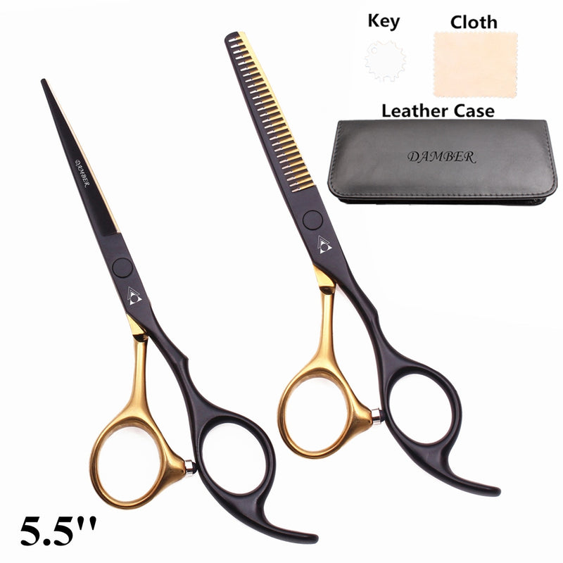 Hair Scissors 5.5 6.0 Professional Hairdressing Scissors Thinning Barber Scissor Set Hair Cutting Scissors 440C Japan Steel 888