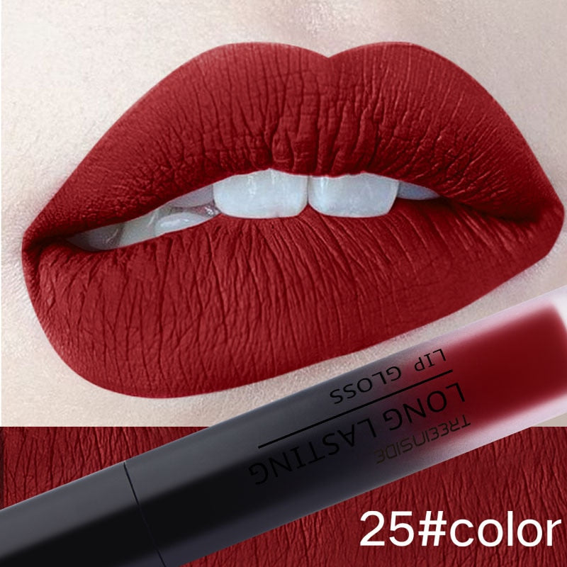 28 color matte liquid lipstick waterproof long lasting lip plumper makeup lipstick velvet gloss lip gloss cosmetics