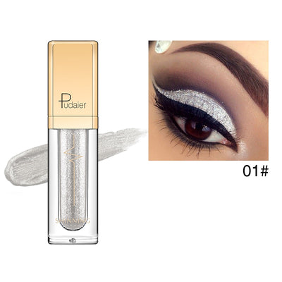 Pink Liquid Glitter Eyeshadow Metallic Pigment Eyes Makeup 18 Colors Shimmer Eye Shadow Liquid Waterproof Maquiagem Yeux Sombra