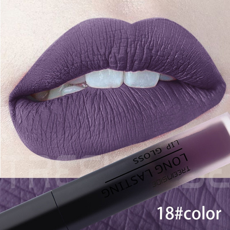 28 color matte liquid lipstick waterproof long lasting lip plumper makeup lipstick velvet gloss lip gloss cosmetics