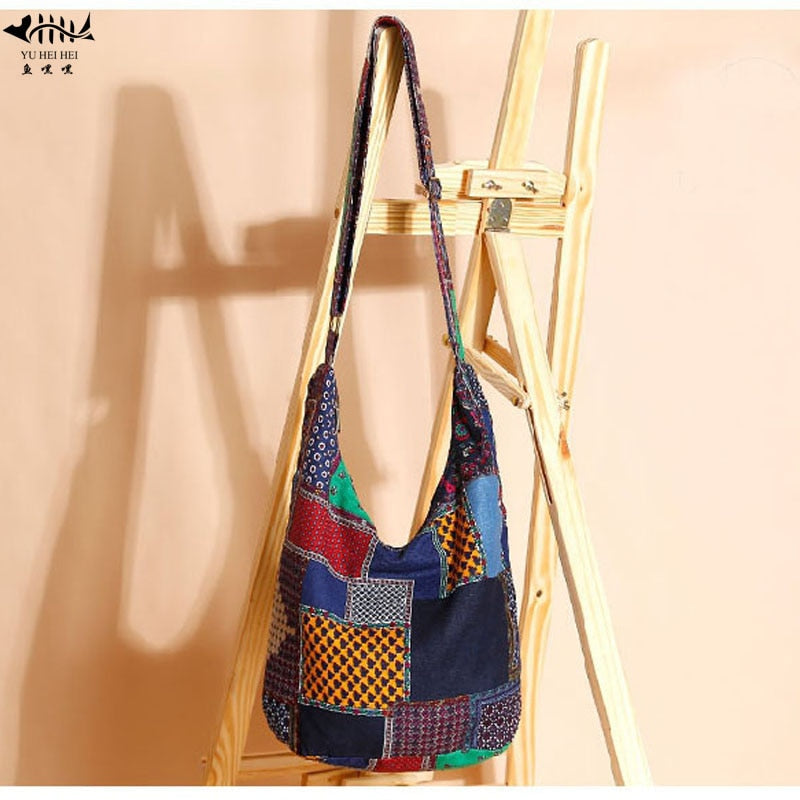 Adjustable Strap Bag Hippy Hippie Bohemian Bags Women Sling Shoulder Crossbody Bag Vintage Cotton Women&