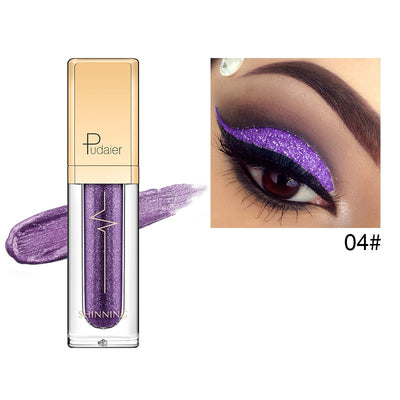 Pink Liquid Glitter Eyeshadow Metallic Pigment Eyes Makeup 18 Colors Shimmer Eye Shadow Liquid Waterproof Maquiagem Yeux Sombra