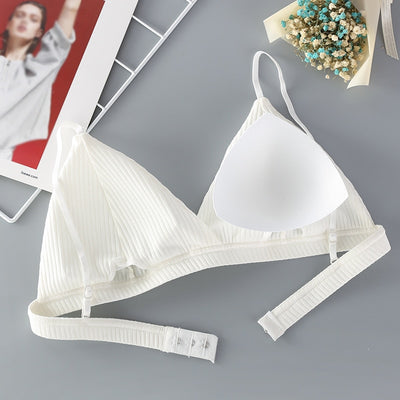 Sexy Women&#39;s Bra Sexy Lingerie Triangle Cup Threaded Cotton Bralettes Comfortable Brassie Female Seamless Underwear