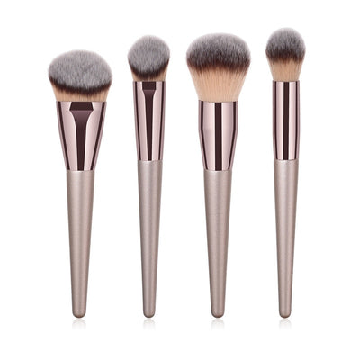 4/10pcs Champagne makeup brushes set for cosmetic foundation powder blush eyeshadow kabuki blending make up brush beauty tool