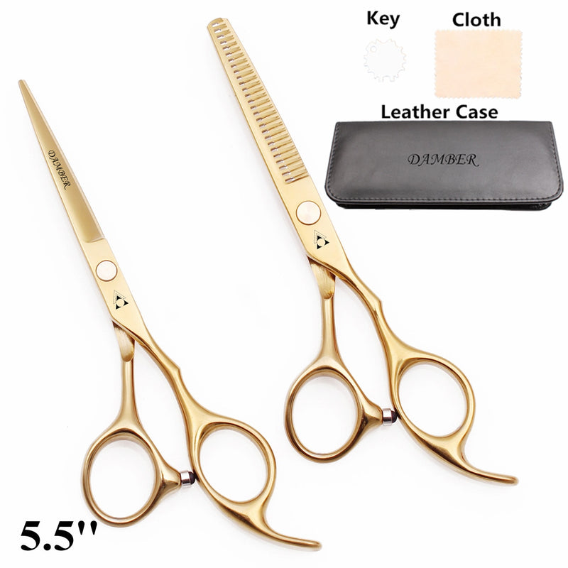 Hair Scissors 5.5 6.0 Professional Hairdressing Scissors Thinning Barber Scissor Set Hair Cutting Scissors 440C Japan Steel 888