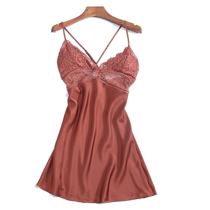 Summer Sexy Night Dress Lace Nightgown Women&