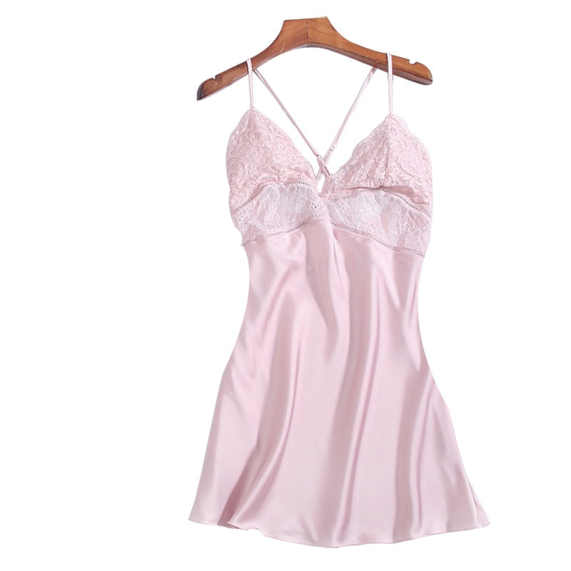 Summer Sexy Night Dress Lace Nightgown Women&